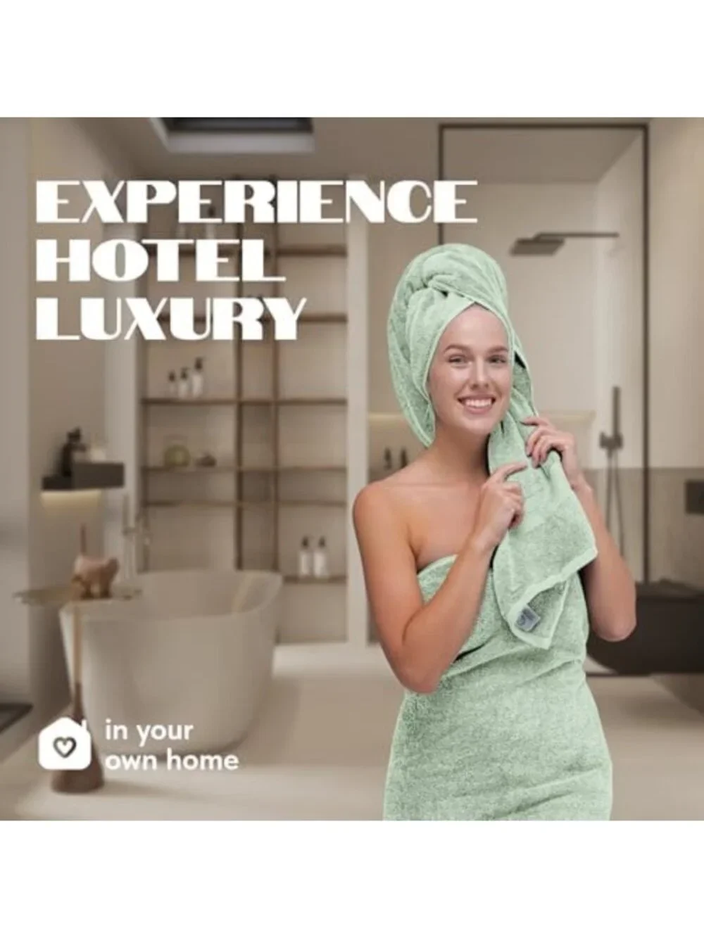 Luxury Ultra Soft Bath Towels Set of 4 - 700 GSM Highly Absorbent Quick Dry